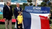 Stadion Didier Deschamps menggantikan nama stadion Marquet yang berlokasi di Cap dAil. Pelatih berusia 49 tahun itu tinggal di Cap dAil, kawasan Monaco, sejak 2001. (Foto: Eric Gaillard/Reuters)