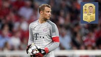 Meski musim lalu lebih banyak berada di ruang perawatan, Manuel Neuer masih punya atribut luar biasa di FIFA19. Selain refleks 88, Neueur juga punya rating 91 untuk kicking, yang menunjang perannya sebagai sweeper-keeper. (ist.)