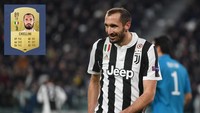 Salah satu bek terbaik di dunia saat ini. Tangguh dalam pertarungan udara dan duel satu lawan satu, Giorgio Chiellini punya poin 91 dalam bertahan dan 82 untuk kekuatan fisik. (ist.)