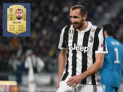 Salah satu bek terbaik di dunia saat ini. Tangguh dalam pertarungan udara dan duel satu lawan satu, Giorgio Chiellini punya poin 91 dalam bertahan dan 82 untuk kekuatan fisik. (ist.)