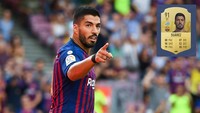 Memiliki kemampuan dribbling 87 dan shooting 90, Luis Suarez adalah penyerang tengah yang bisa jadi mimpi buruk buat bek atau kiper manapun. (ist.)