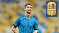Sama seperti Messi, Cristiano Ronaldo punya total poin 94. Pindah ke Juventus, Ronaldo akan meneror pemain bertahan lawan dengan pace-nya yang bernilai 90, dribbling 90, dan rating shooting sebesar 93. (ist.)
