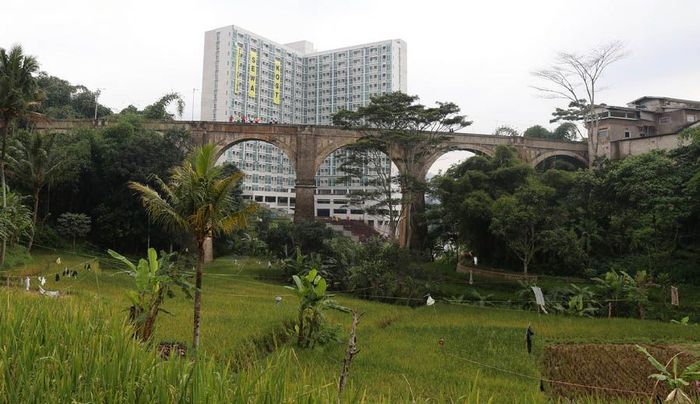 Ini adalah Jembatan Cingcin atau Cikuda di jalur Rancaekek-Jatinangor-Tanjungsari. Jalur tersebut total panjang lintasannya 11,5 km. Jalur ini secara resmi tidak beroperasi mulai tahun 1978. Pool/PT KAI.