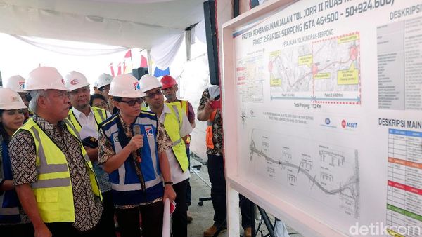 Menteri PUPR Cek Proyek Tol Serpong-Kunciran