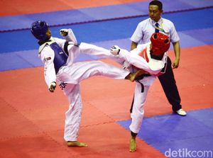 Atlet Taekwondo Adu Tangguh di Kapolri Cup 2018