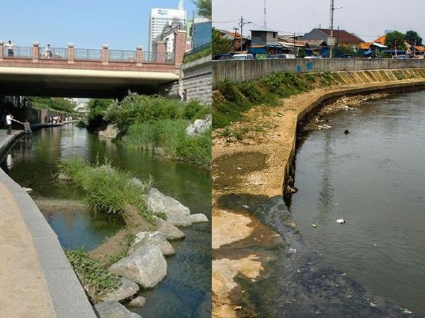 Begini Perbedaan Sungai Cheonggyecheon dan Sungai Ciliwung