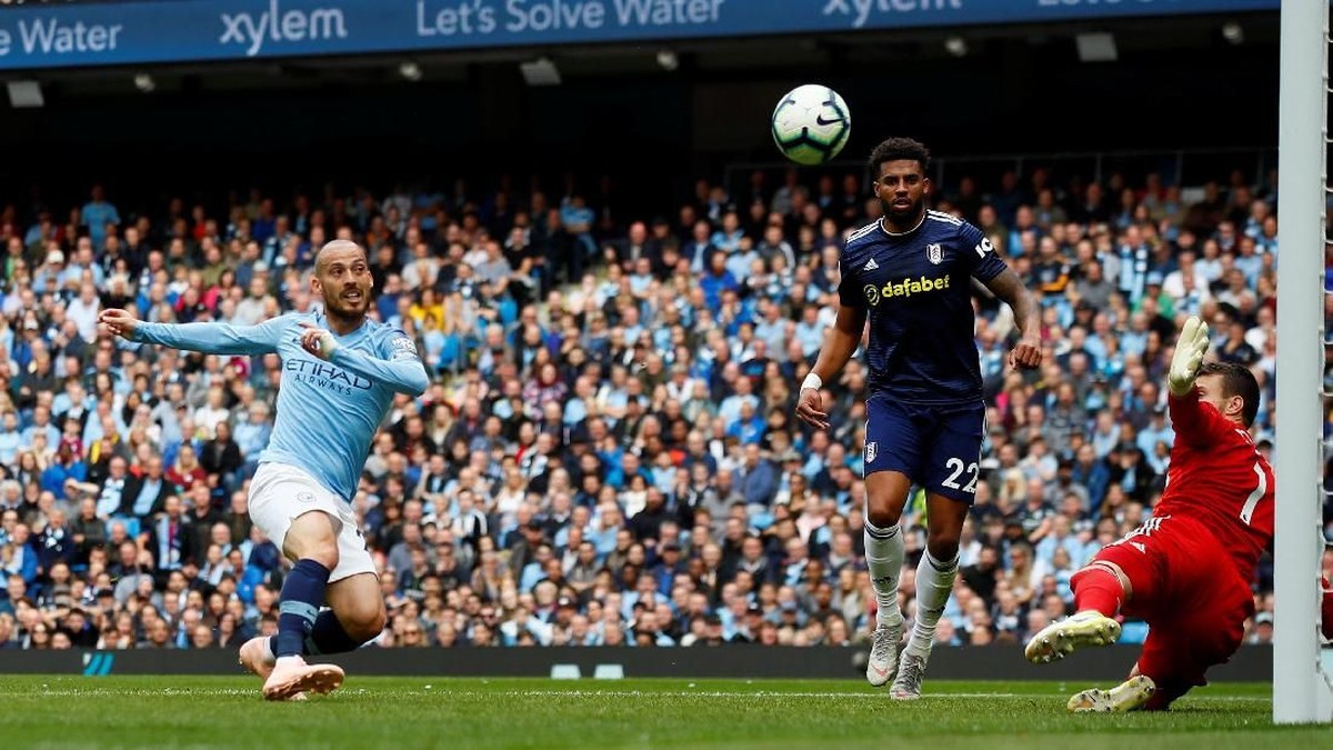 Manchester City sementara mengungguli Fulham 2-0 di babak I. (Foto: Jason Cairnduff/Action Images via Reuters)