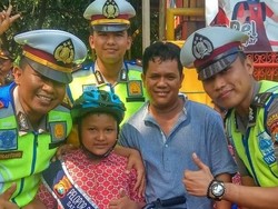 Bocah yang Nangis Ditilang Polisi Jadi Duta Bersepeda ke Sekolah