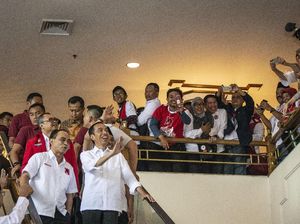 Foto: Senyum Jokowi di Rakernas Projo