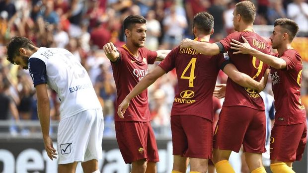 AS Roma ditahan imbang Chievo Verona.