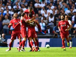 Georginio Wijnaldum merayakan gol yang dicetak di menit ke-39. Reuters/Dylan Martinez.