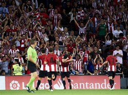 Madrid kesulitan membongkar pertahanan Bilbao. Iker Muniain membuat Madrid tertinggal usai mencetak gol di menit ke-32 untuk membawa Bilbao memimpin 1-0. (Foto: Juan Manuel Serrano )Arce/Getty Images