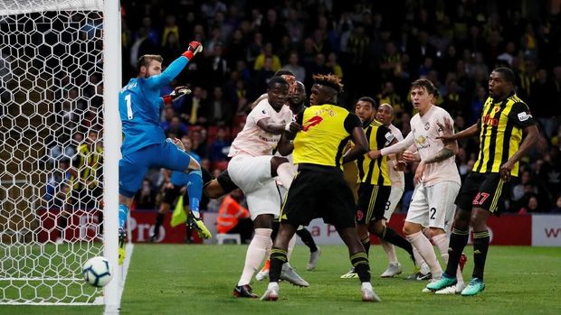 Gawang De Gea sudah kebobolan 8 gol di Liga Inggris musim ini.