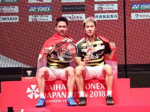 Kevin/Marcus Puas Pertahankan Gelar Juara di Jepang Terbuka Kevin/Marcus Puas Pertahankan Gelar Juara di Jepang Terbuka