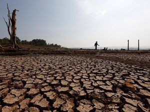 Kering Kerontang, Begini Potret Waduk Jatigede Sekarang