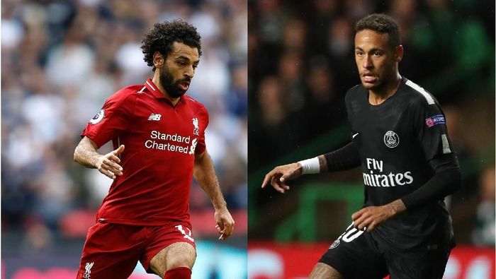 Salah vs Neymar di laga Liverpool kontra PSG. (Foto: Getty Images) Salah vs Neymar di laga Liverpool kontra PSG. (Foto: Getty Images)