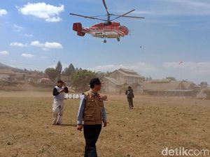 Heli BNPB Dikerahkan, Kebakaran di Gunung Sumbing Berkurang