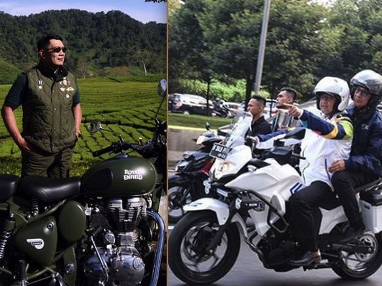 Gaya Motor Anies dan Ridwan Kamil. Foto: Instagram