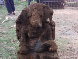 Arca Ganesha Ditemukan di Hulu Sungai Serayu di Kawasan Dieng