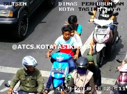 Ditegur Lewat CCTV, Tiga Bocah Boncengan Tanpa Helm Ini Langsung Pulang