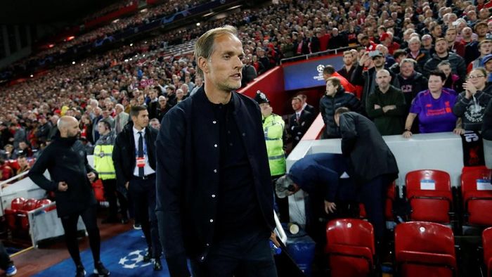 Thomas Tuchel lagi-lagi kalah dramatis di Anfield (Carl Recine/Reuters) Thomas Tuchel lagi-lagi kalah dramatis di Anfield (Carl Recine/Reuters)