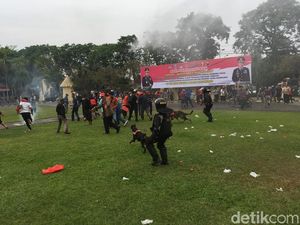 Simulasi Kerusuhan Pemilu 2019 di Mojokerto, Begini Situasinya
