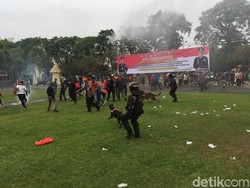 Simulasi Kerusuhan Pemilu 2019 di Mojokerto, Begini Situasinya