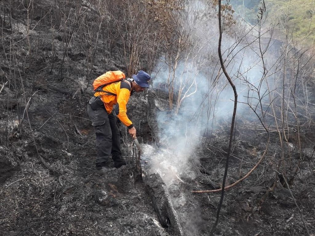 Aparat Gabungan Selidiki Penyebab Kebakaran Gunung Ciremai Aparat Gabungan Selidiki Penyebab Kebakaran Gunung Ciremai