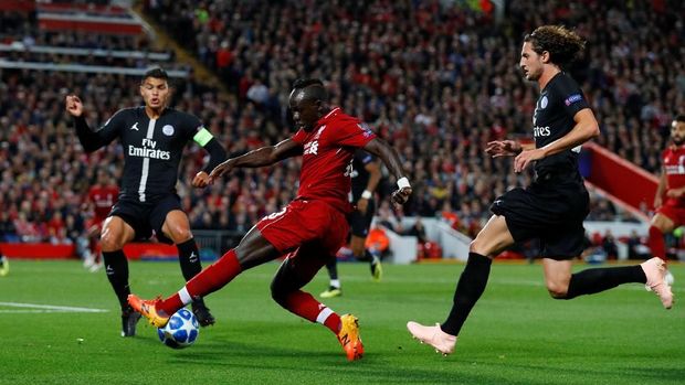 Liverpool Unggul 2-1 Atas PSG di Babak Pertama