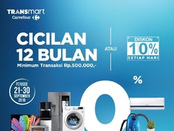 Transmart Carrefour Hadirkan Program Cicilan 0% Selama 12 Bulan