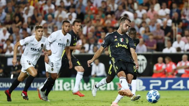 Hasil Liga Champions: Ronaldo Kartu Merah, Juve Kalahkan Valencia