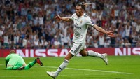 Bale akhirnya menggandakan keunggulan Madrid di menit ke-58. Foto: Juan Medina/Reuters