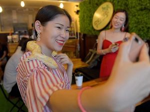 Foto: Selfie Bareng Ular & Kalajengking di Kafe Ini, Berani?