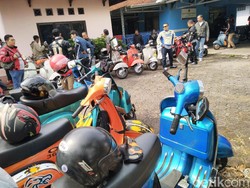 Pemilik Vespa Jawa Barat Ikuti Pesta Skuter di Yogyakarta