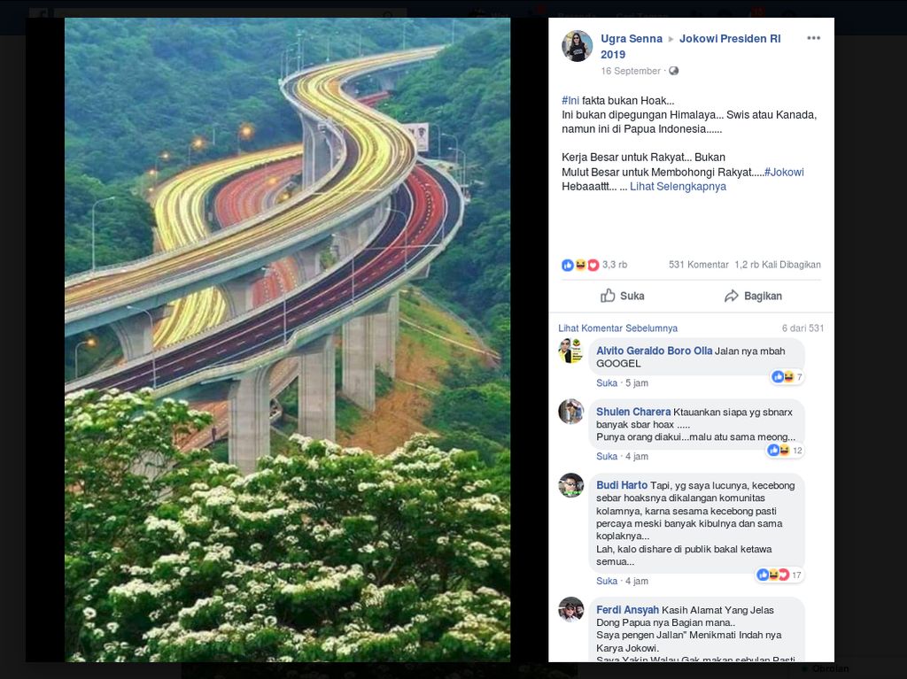 Viral, Foto Jalan Tol Bertingkat Bukan di Papua Viral, Foto Jalan Tol Bertingkat Bukan di Papua