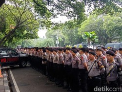 Polisi Gelar Apel Pengamanan Pengundian Nomor Urut Capres