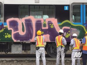 Pelaku Vandalisme MRT Diduga WNA, Polisi Koordinasi ke Interpol