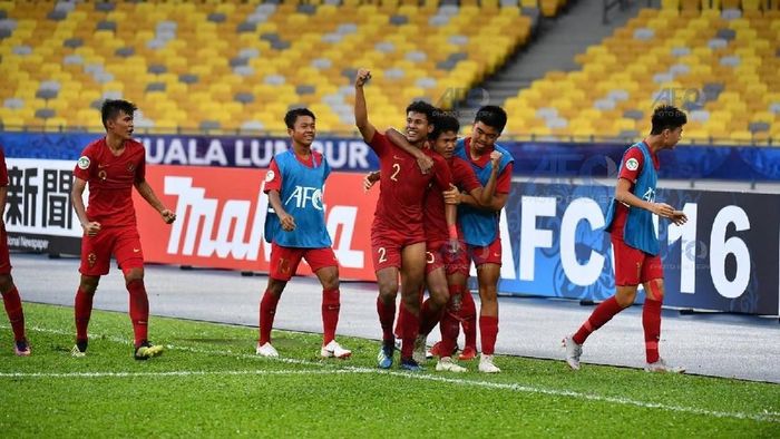 Amiruddin Bagas Kaffa Ar-Rizqi merayakan gol ke gawang Iran. (Adam Aidil Padali/afc) Amiruddin Bagas Kaffa Ar-Rizqi merayakan gol ke gawang Iran. (Adam Aidil Padali/afc)