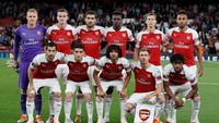 Manajer Unai Emery melakukan sejumlah perubahan dalam starting line-up yang diturunkan. Lucas Toreira melakoni debut resmi bersama The Gunners. (David Klein/REUTERS)