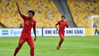 Amiruddin Bagus Kahfi merayakan gol. Istimewa/Adam Aidil.