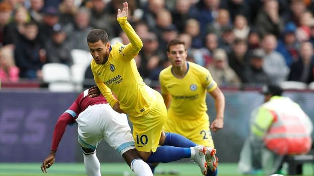 Eden Hazard dan kawan-kawan ditahan imbang West Ham akhir pekan lalu.