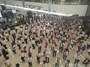 Dukung Pilpres Damai dan Ceria, Relawan Jokowi Gelar Flashmob