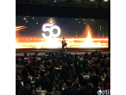 Jokowi dan Sandiaga Hadiri Syukuran HUT ke-50 Kadin