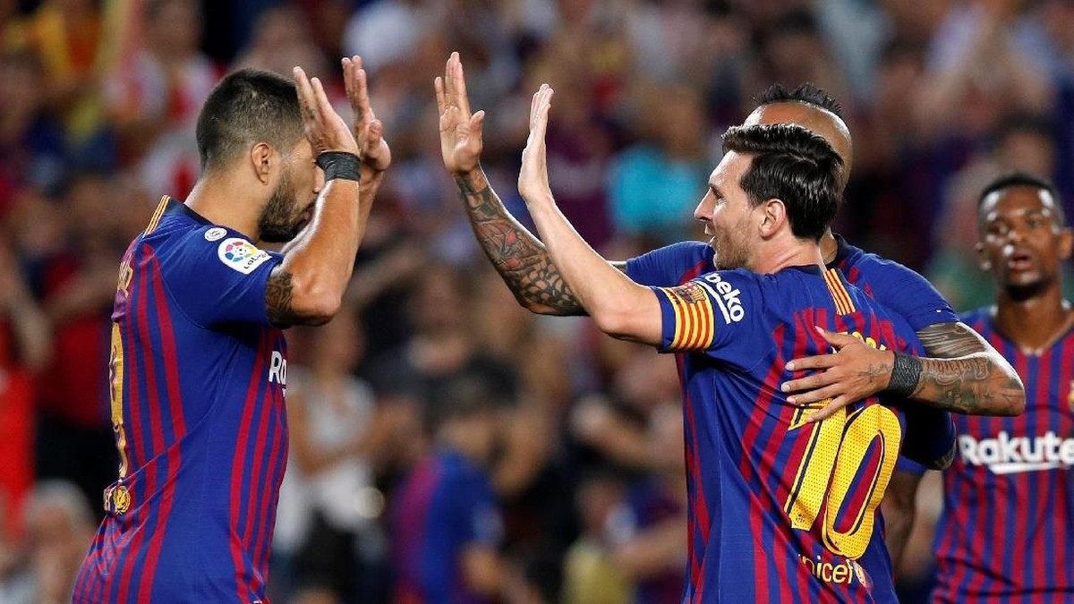 Pemain Barcelona di La Liga. (Foto: Reuters)