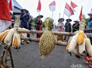Potret Petani Kendeng Unjuk Rasa di Depan Istana