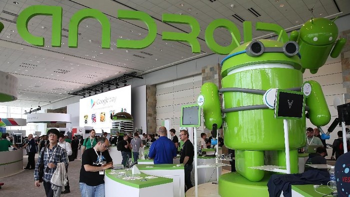 Android sudah bertakhta semenjak kelahirannya di tengah para raksasa 10 tahun silam (Foto: Justin Sullivan/Getty Images)