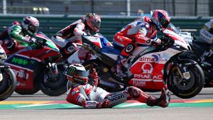 Momen Lorenzo Crash di Tikungan Pertama MotoGP Aragon