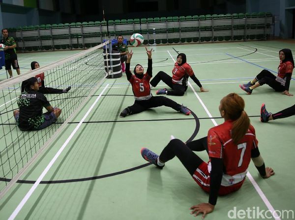 Melihat Timnas Voli Duduk Berlatih