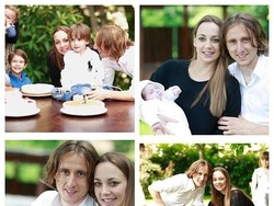 April 2013, Modric dan Bosnic merayakan kelahiran putrinya yang diberi nama Ema. Foto: Instagram @lukamodric10