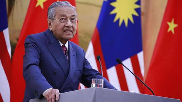 PM Malaysia Mahathir Mohamad ikut hadir dalam acara pelantikan Presiden Jokowi. (